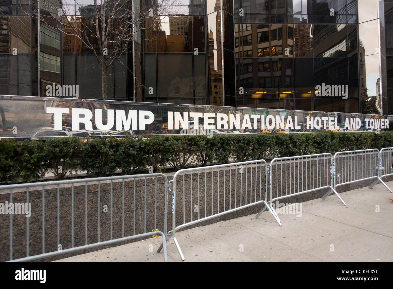 El Trump International Hotel & Tower Manhattan NYC Foto de stock
