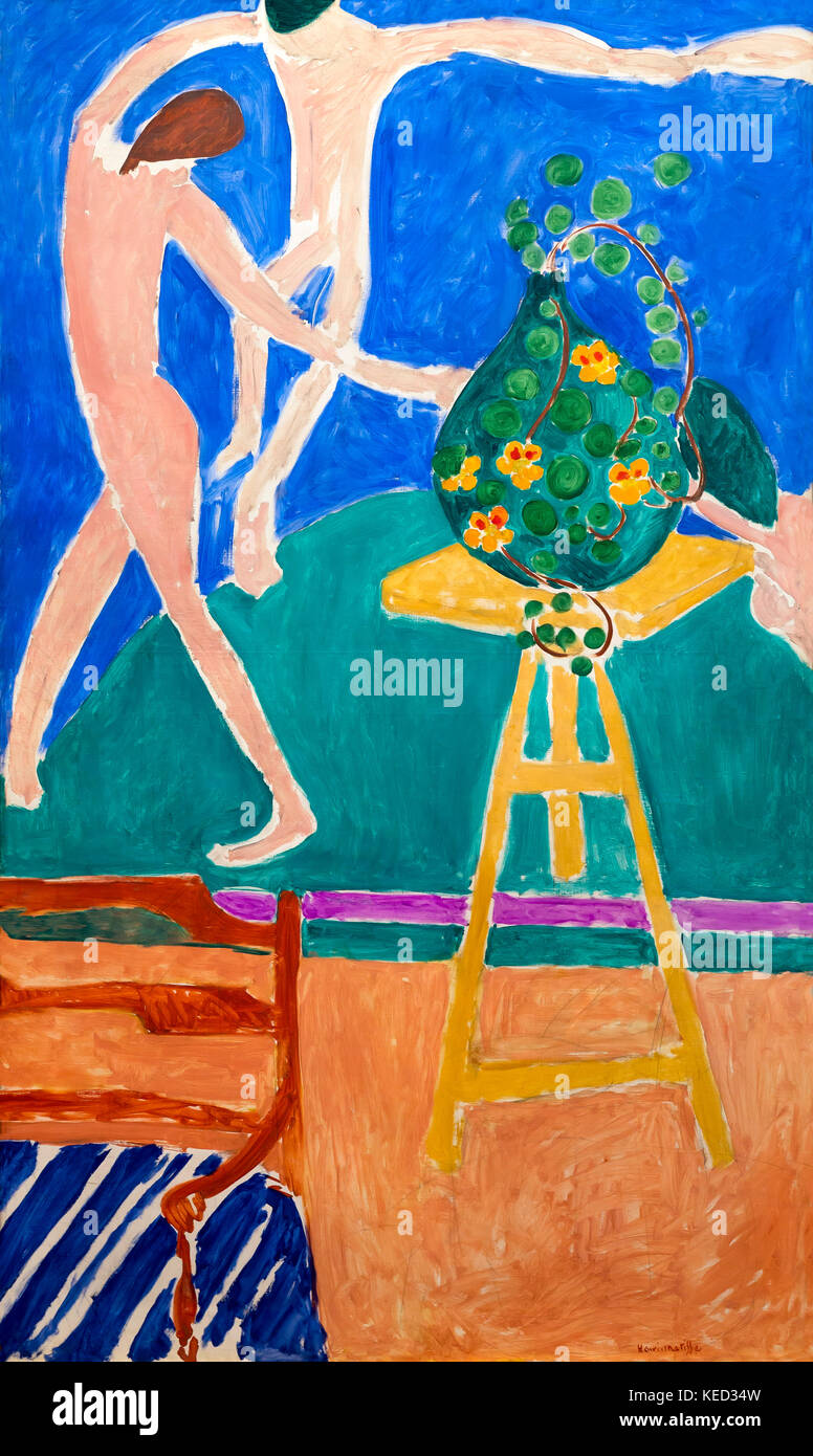 Con la pintura nasturtiums 'dance', Henri Matisse, 1912,el museo de arte metropolitano, Manhattan, ciudad de Nueva York, EE.UU., América del Norte Foto de stock