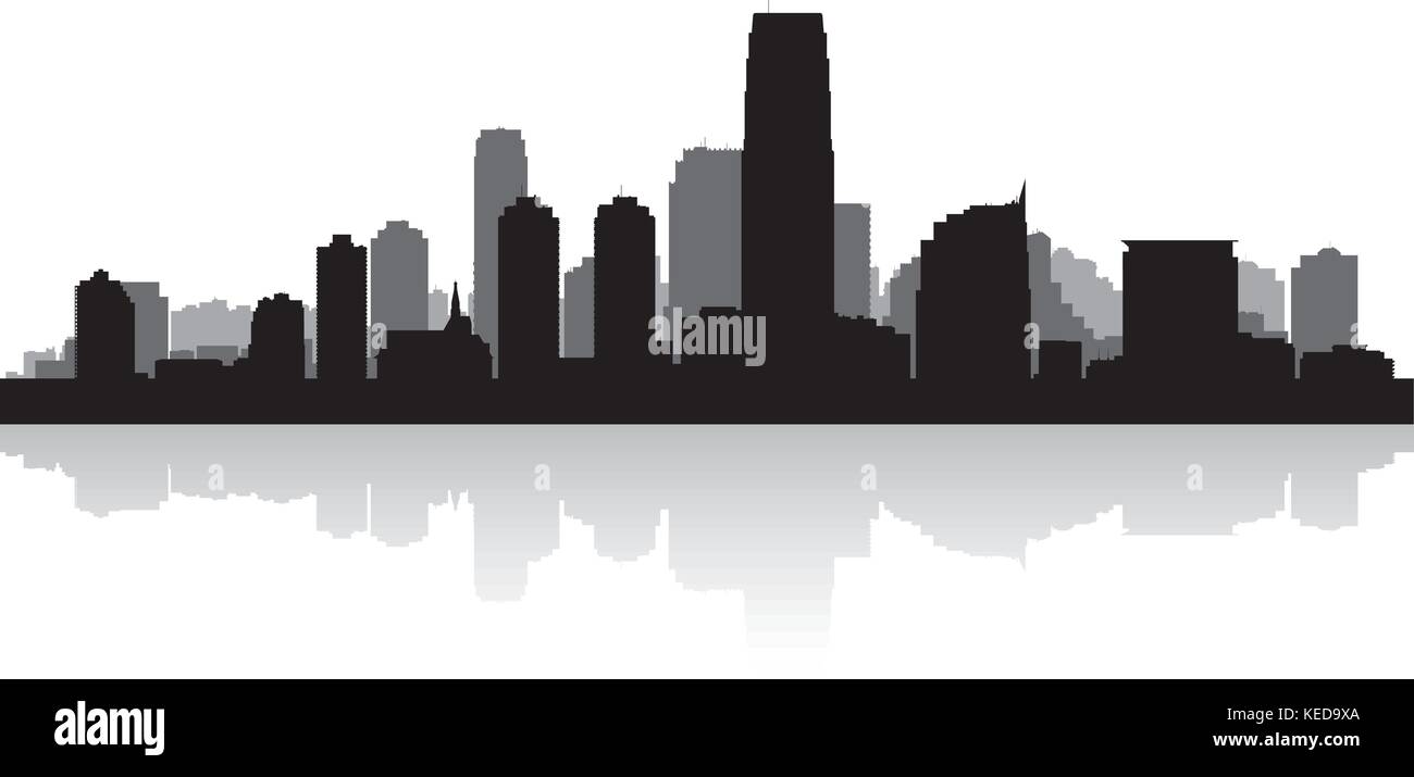 Jersey City, Estados Unidos skyline silueta ilustración vectorial Ilustración del Vector