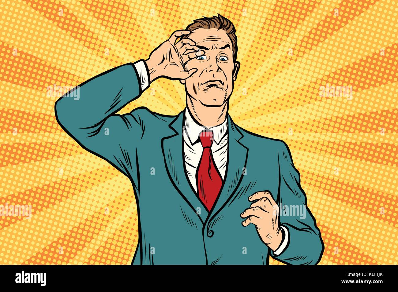 Hombre asustado de dibujos animados fotografías e imágenes de alta