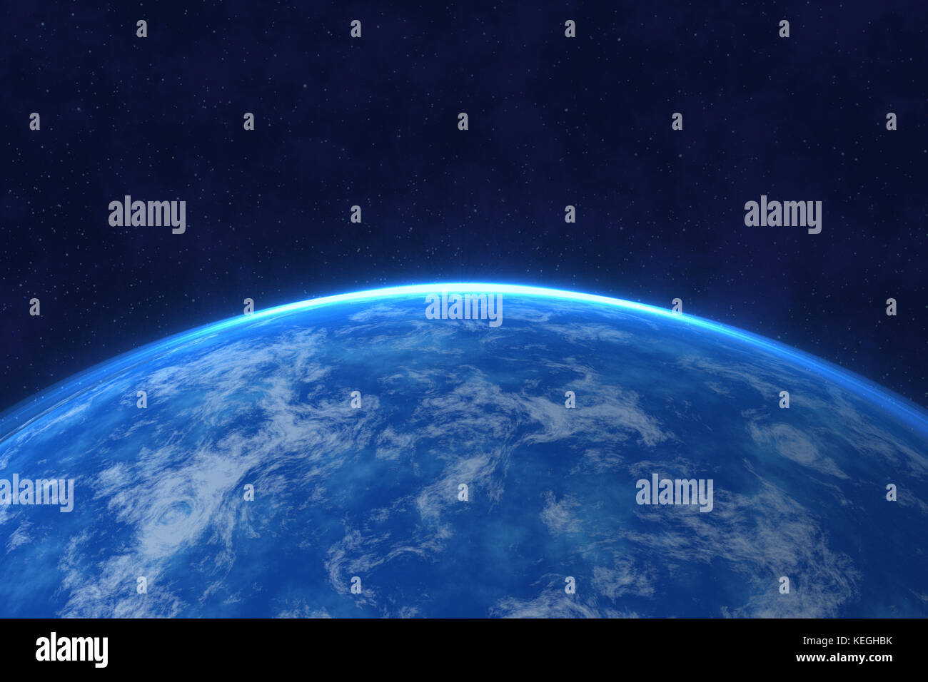 Planeta azul en el espacio, la tierra Foto de stock