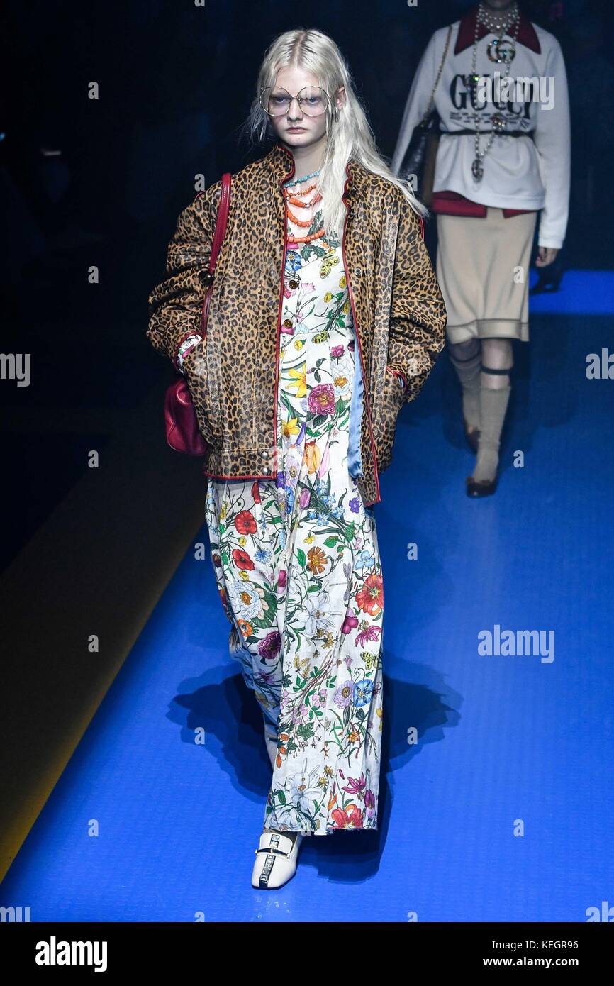 Semana de la Moda de Milán Primavera/Verano 2018 - Gucci - Catwalk Incluye:  Modelo Dónde: Milán, Italia Cuándo: 20 Sep 2017 crédito: IPA/WENN.com  **sólo disponible para publicación en Reino Unido, Estados Unidos,