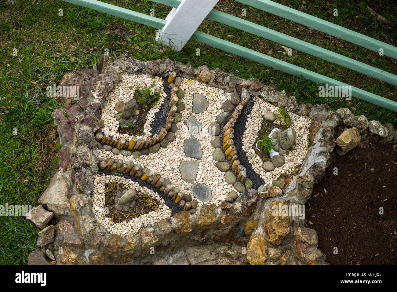 Ideas de jardín Zen jardín de piedra con el símbolo chino de la felicidad  Fotografía de stock - Alamy