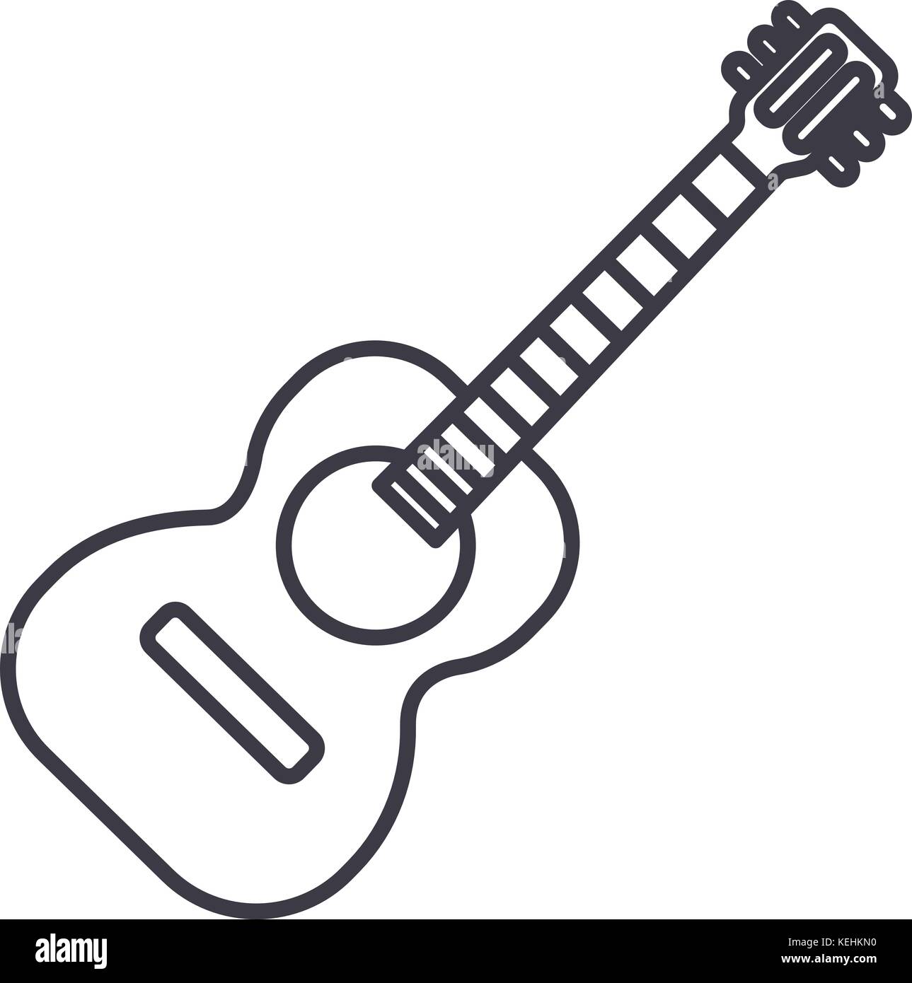 Ilustración de la guitarra flamenca línea vector icono, signo, la  ilustración de fondo, trazos editable Imagen Vector de stock - Alamy