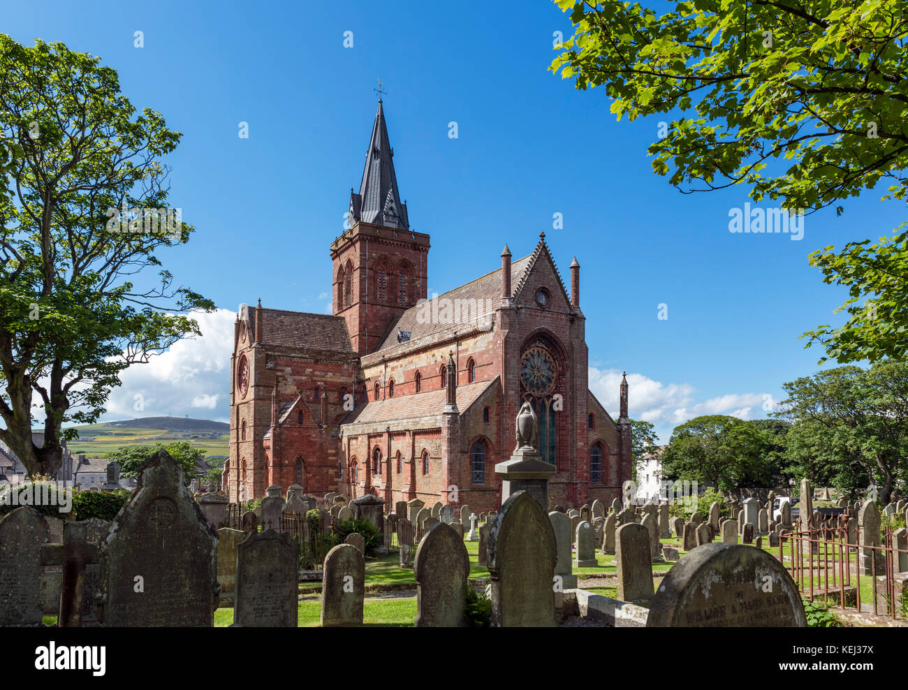 Catedral de San Magnus, Kirkwall, Continental, Orkney, las Islas Orkney, Escocia, Reino Unido Foto de stock