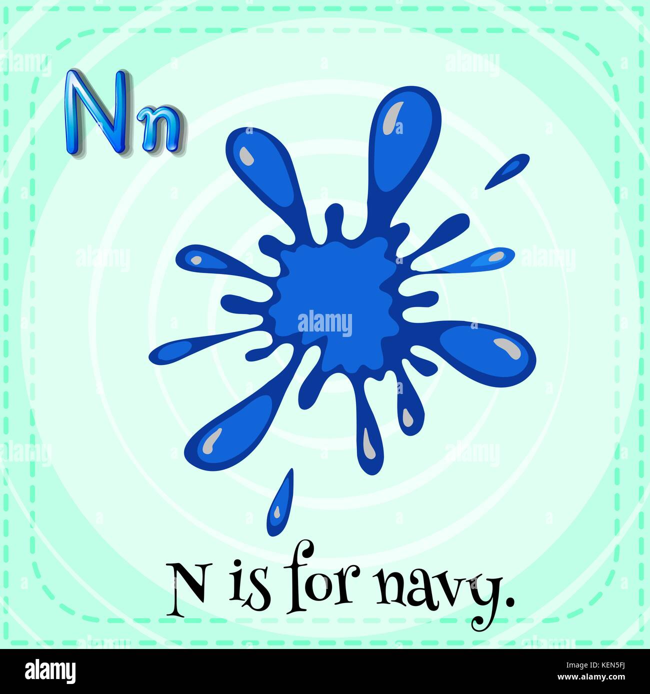 Una letra n que significa marina Imagen Vector de stock Alamy
