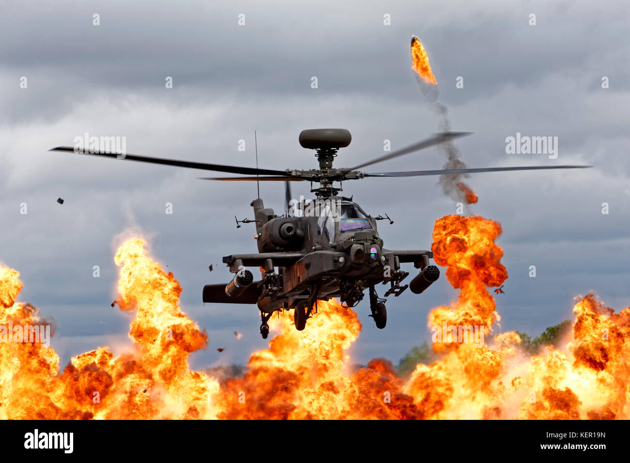 AgustaWestland Helicóptero Apache AH1 Foto de stock