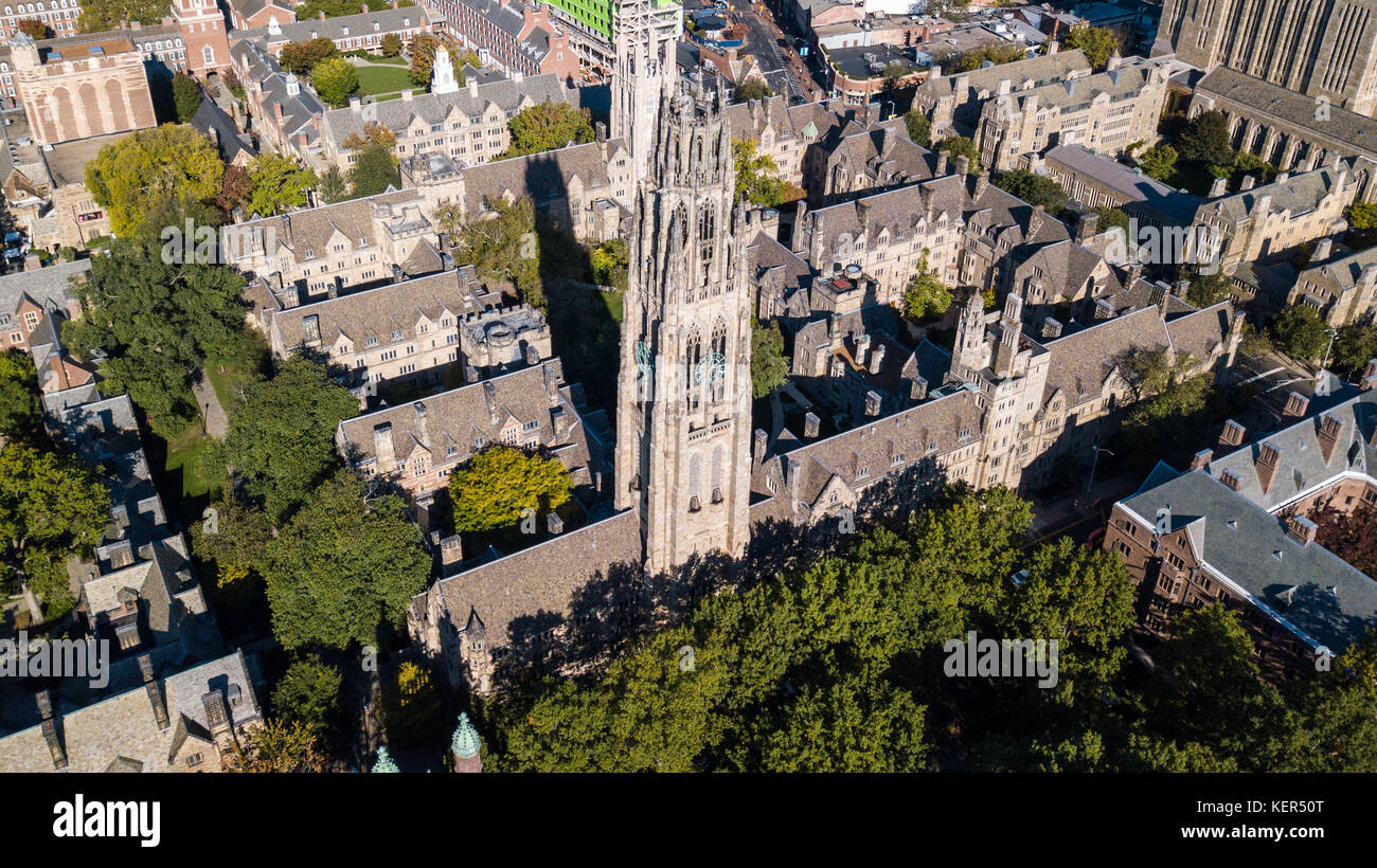 El Campus de la Universidad de Yale, en New Haven, Connecticut, EE.UU. Foto de stock