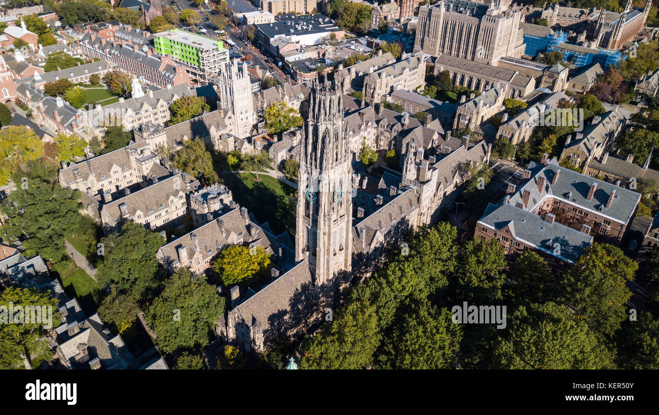 El Campus de la Universidad de Yale, en New Haven, Connecticut, EE.UU. Foto de stock