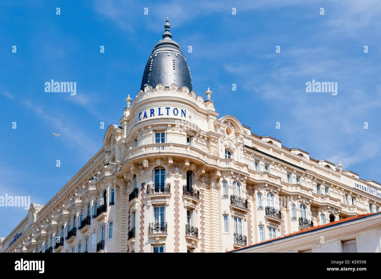 Carlton Hotel Internacional en Cannes, Francia Foto de stock