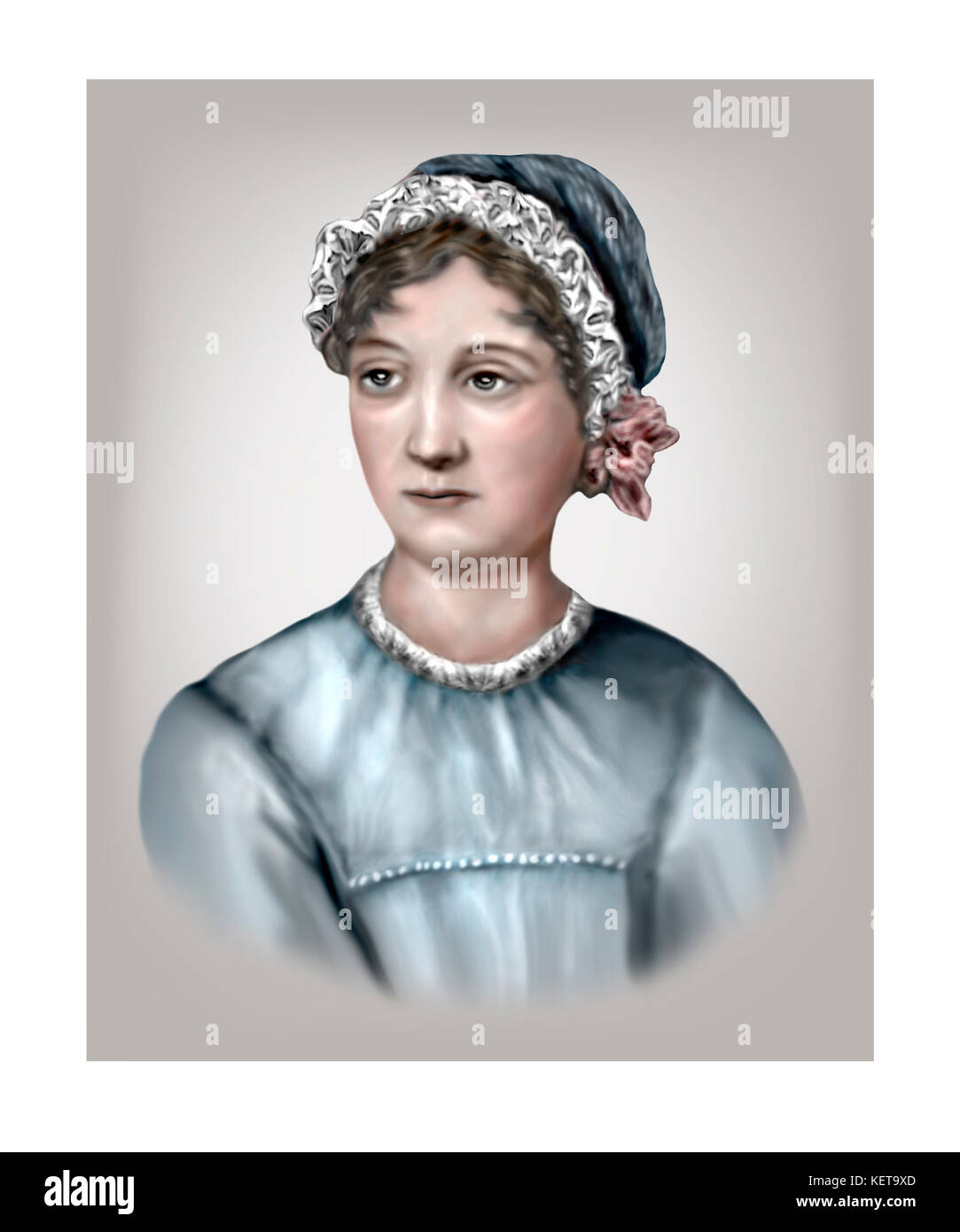 Jane Austen novelista inglesa 1775 - 1817 Foto de stock