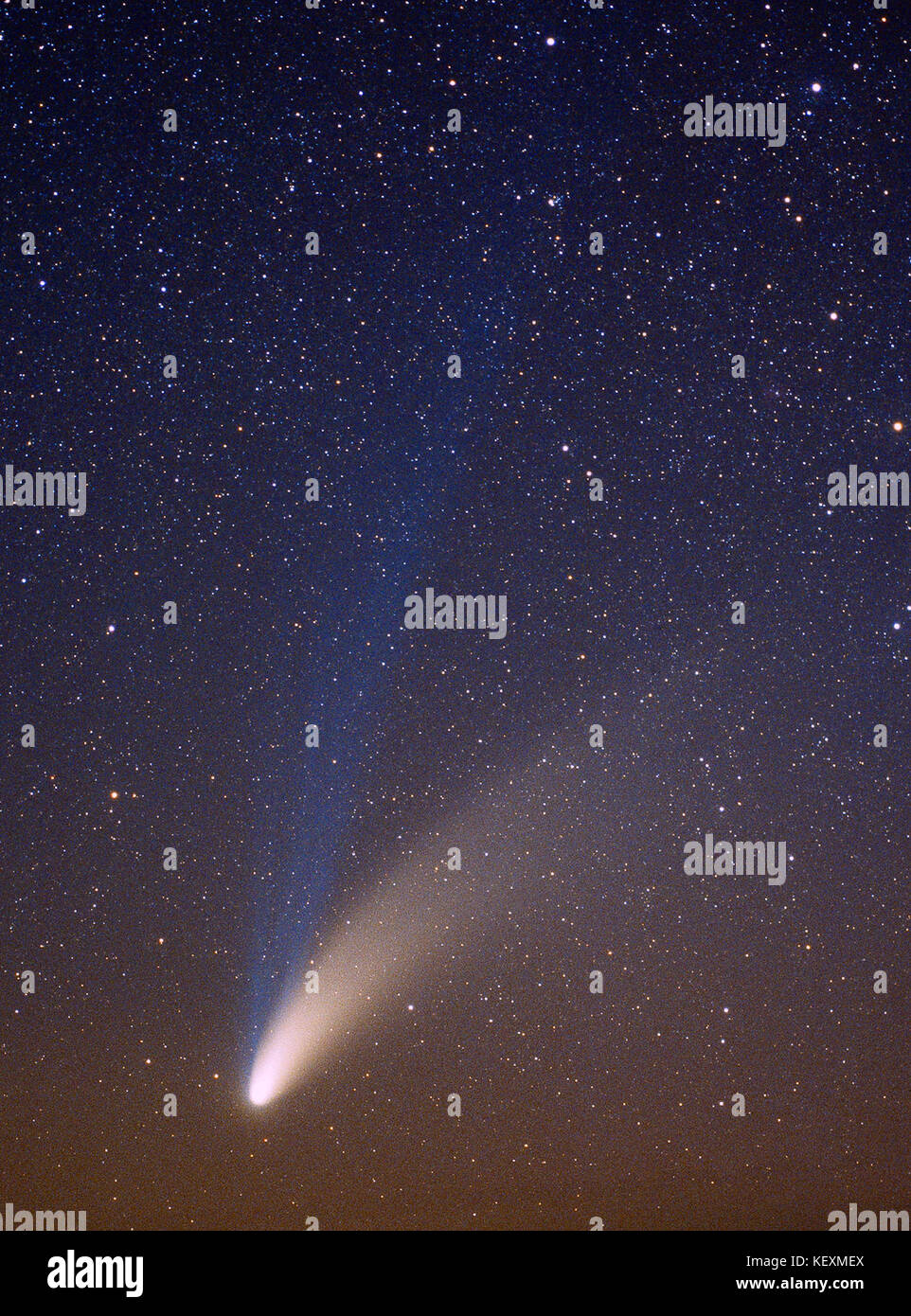 El espacio y la astronomía. El cometa Hale-Bopp. 1997. Foto de stock