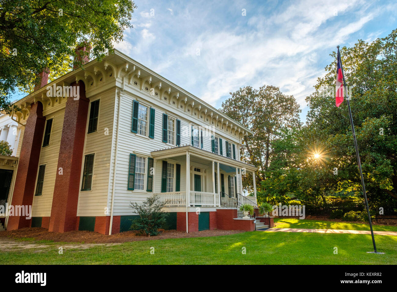 Estados Unidos, Alabama, Montgomery. Primera Casa Blanca de la Confederación, antigua residencia del Presidente Jefferson Davis. Foto de stock