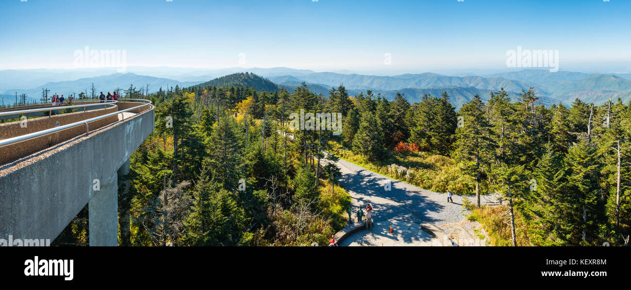 Estados Unidos, Carolina del Norte, Great Smoky Mountains National Park, Clingmans Dome, de Carolina del Norte y Tennessee. Foto de stock