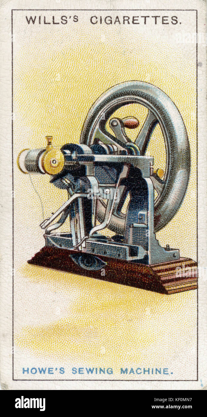 Primera Maquina coser suelas blake, patentado por Elias Howe Foto de stock