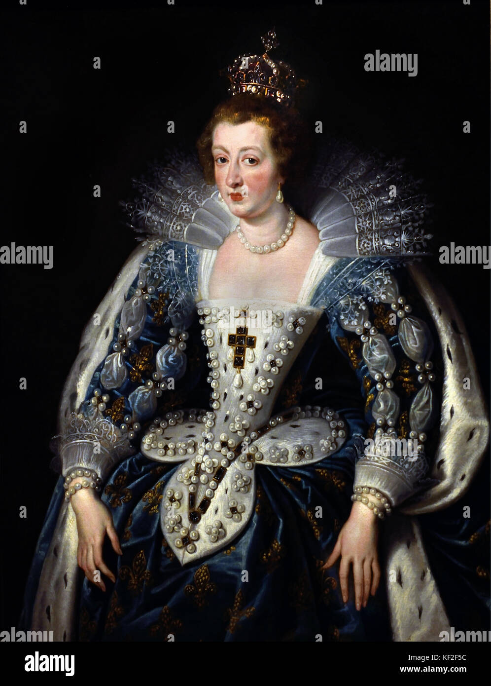 Anne d'Autriche Épouse de Roi Louis XIII de France - Ana de Austria, esposa del rey Louis XIII de Francia 1622 - 1625 Peter Paul Rubens (1577-1640), pintor barroco Flamenco en la tradición. Amberes, Amberes, Bélgica, Foto de stock