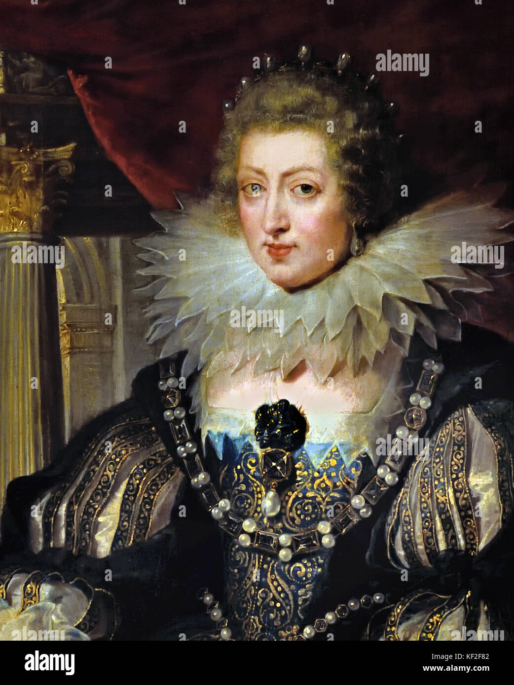 Anne d'Autriche Épouse de Roi Louis XIII de France - Ana de Austria, esposa del rey Louis XIII de Francia 1625 Peter Paul Rubens (1577-1640), pintor barroco Flamenco en la tradición .Amberes, Amberes, Bélgica, Foto de stock