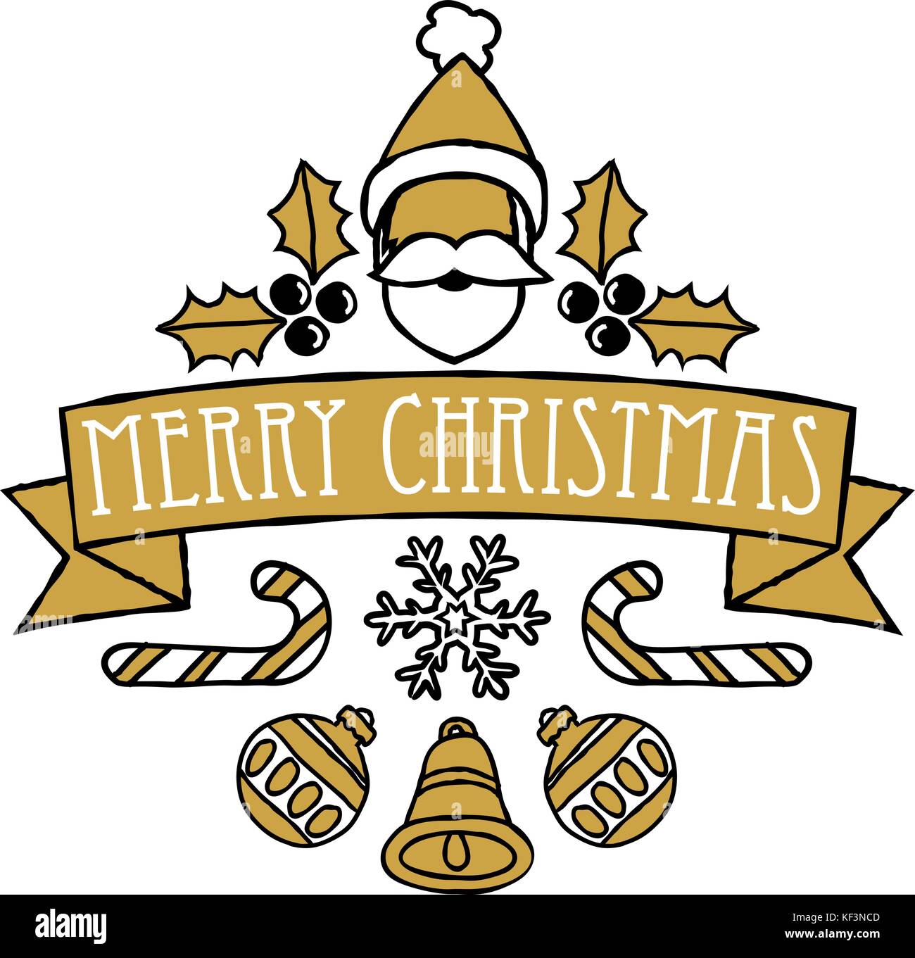 Feliz Navidad Saludos Diseño de temporada Ilustración del Vector