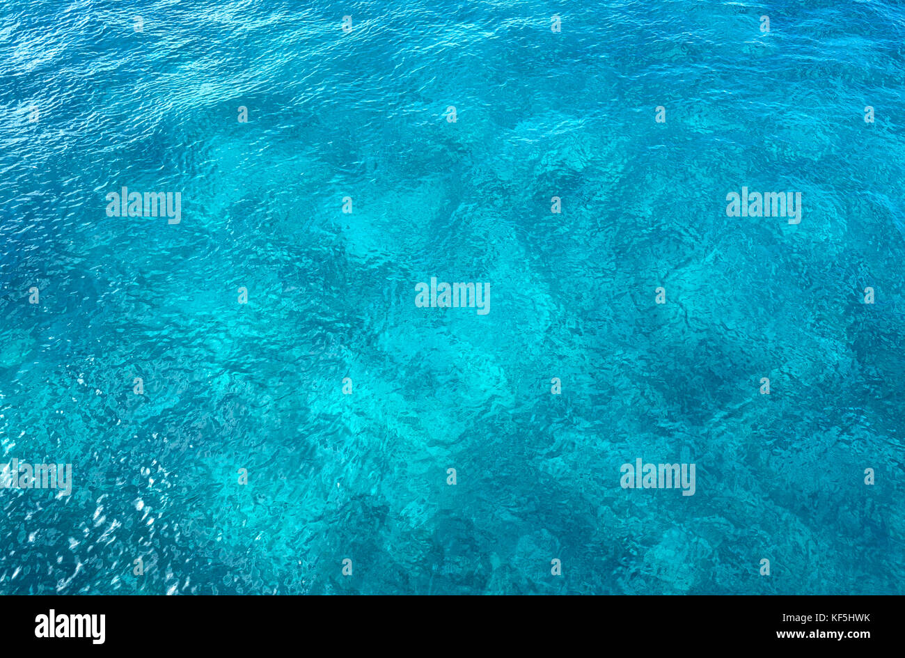 Caribe agua turquesa perfecta textura en Riviera Maya México Foto de stock