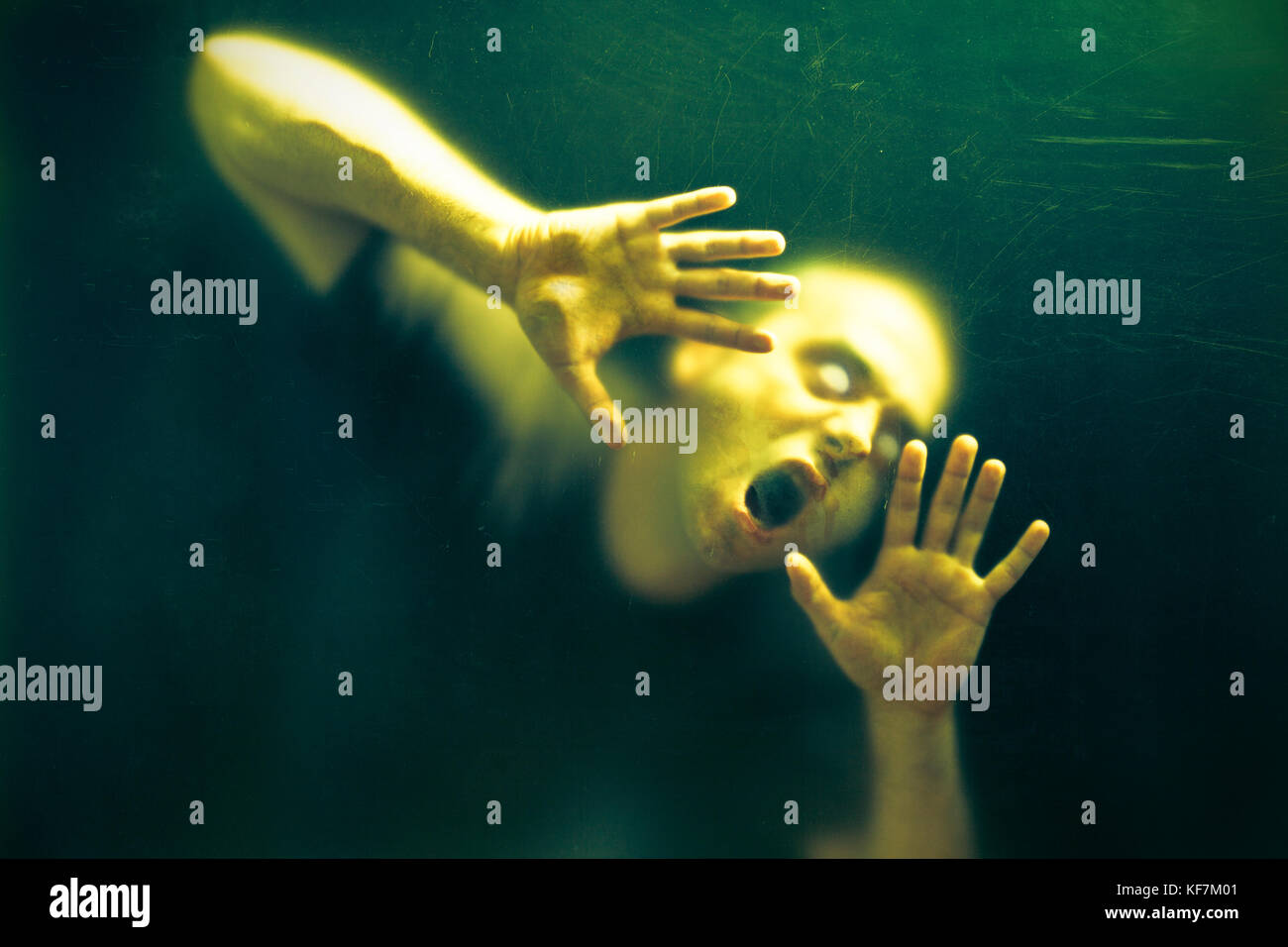 Scary undead zombie man Foto de stock