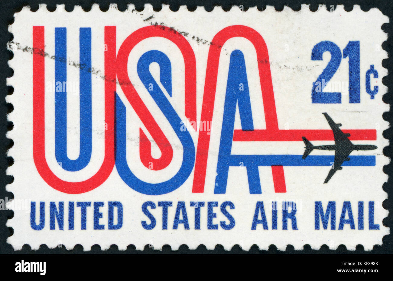 Sello - US Air mail Foto de stock