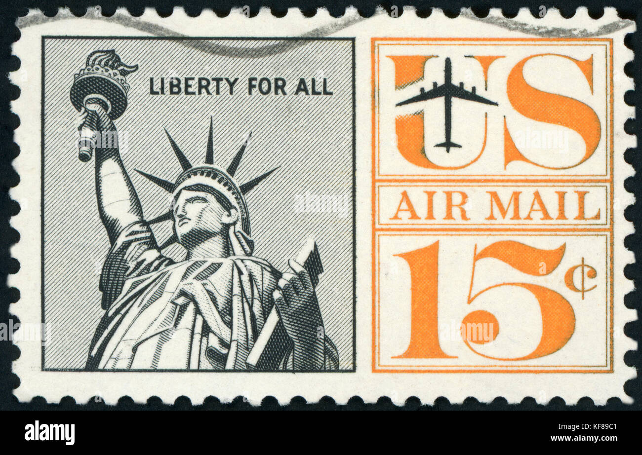 Sello postal - US Air mail Foto de stock