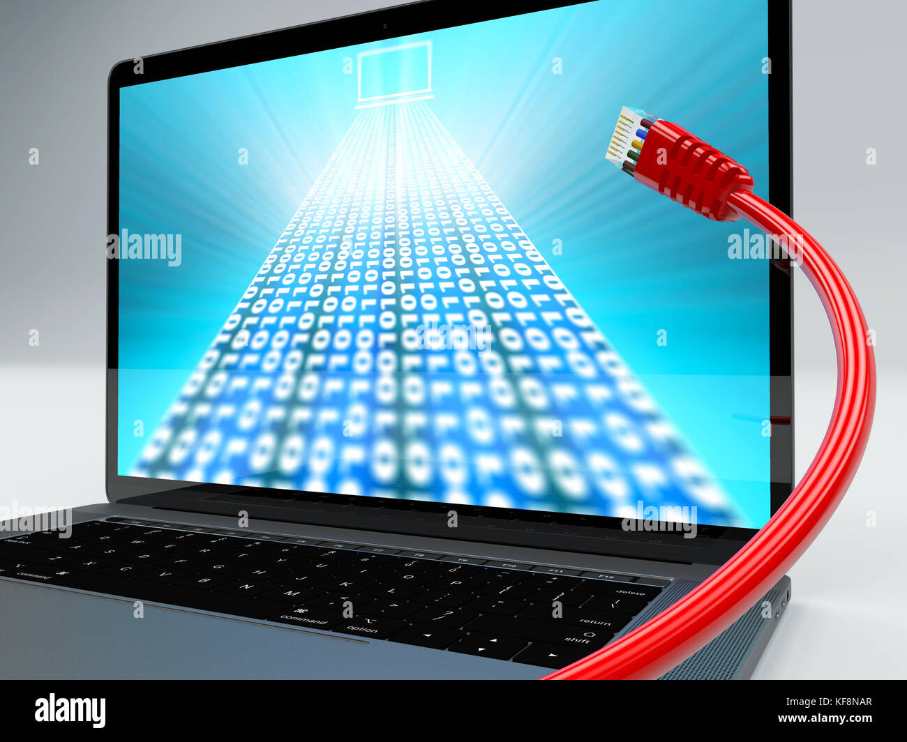 Cable Ethernet, conexión a Internet, ancho de banda, portátil, software,  programación Fotografía de stock - Alamy