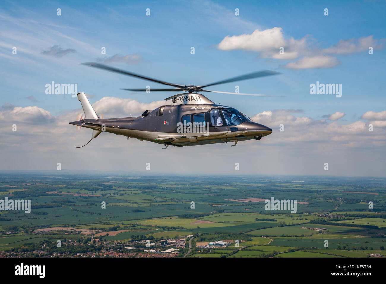 Aire a fotografías de helicópteros dispararon a través de la campiña de Northamptonshire Foto de stock