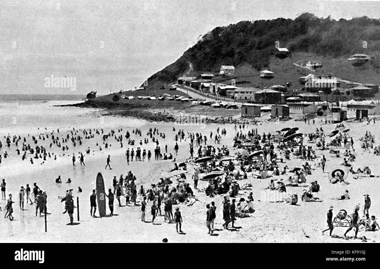 Playa de Burleigh Heads 1930 Foto de stock