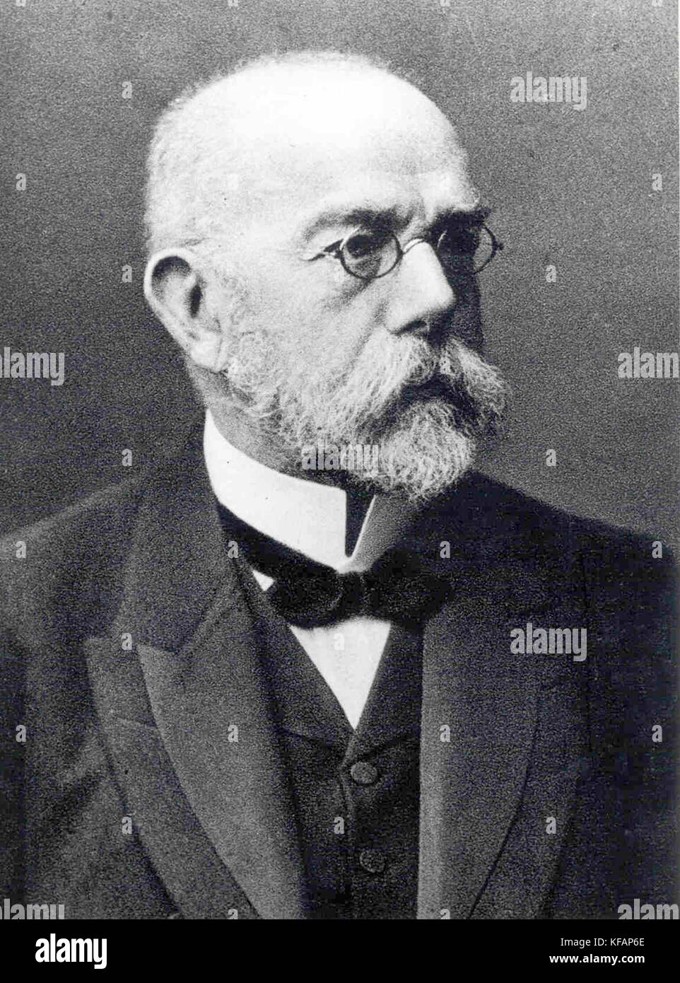 Robert Koch, Robert heinrich hermann Koch, médico alemán y pioneras en el microbiólogo. Foto de stock
