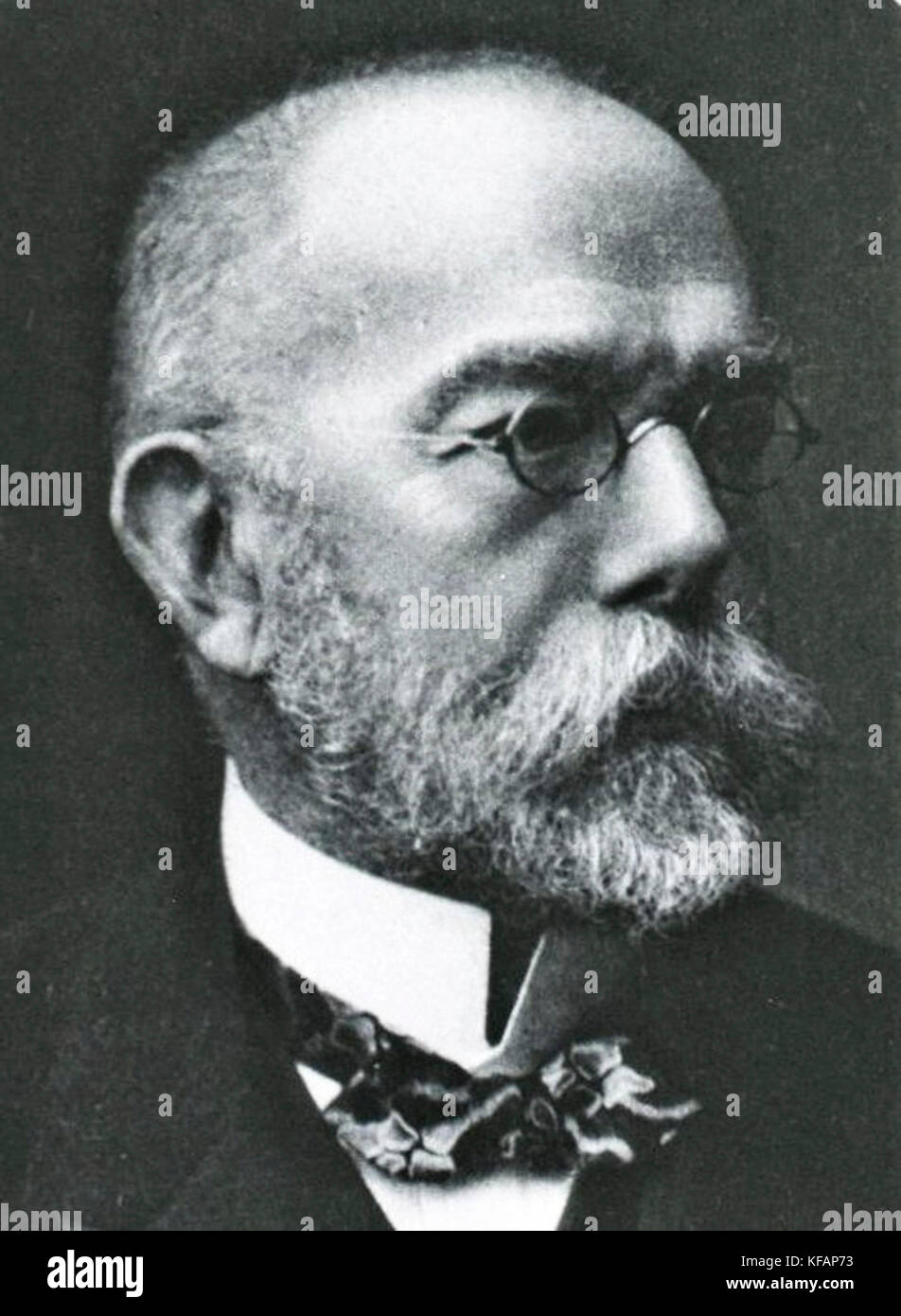 Robert Koch, Robert heinrich hermann Koch, médico alemán y pioneras en el microbiólogo. Foto de stock