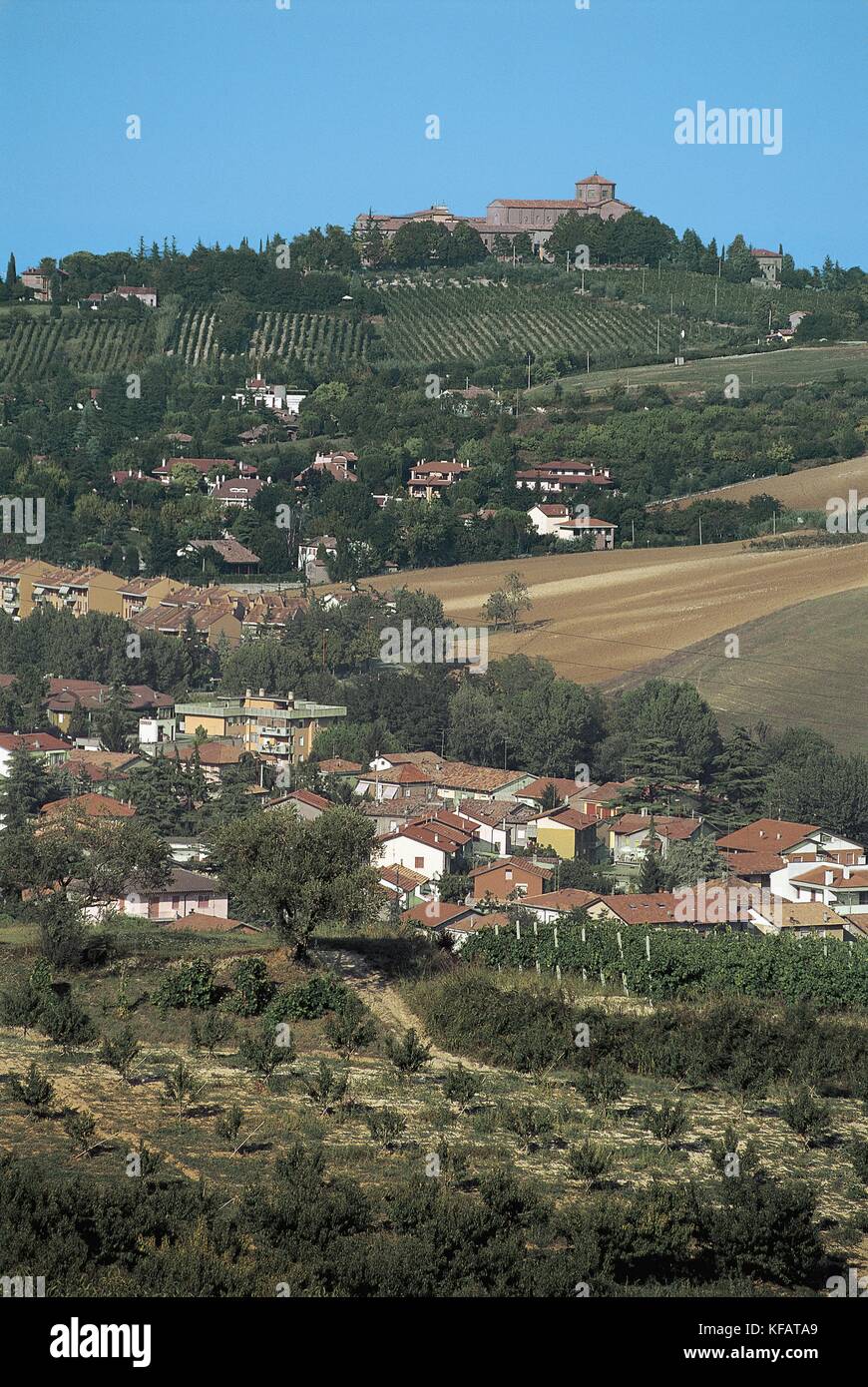 Italia, la región de Emilia Romagna, Cesena, abadía de Nuestra Señora del Monte Foto de stock