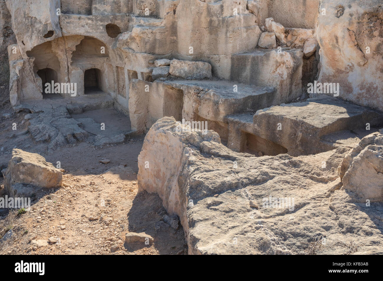 Tumbas de los Reyes, en Paphos, Chipre Foto de stock