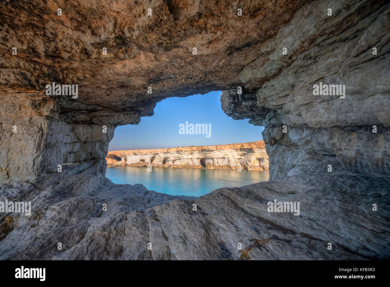 Cuevas del Mar, Ayia Napa, Chipre Foto de stock