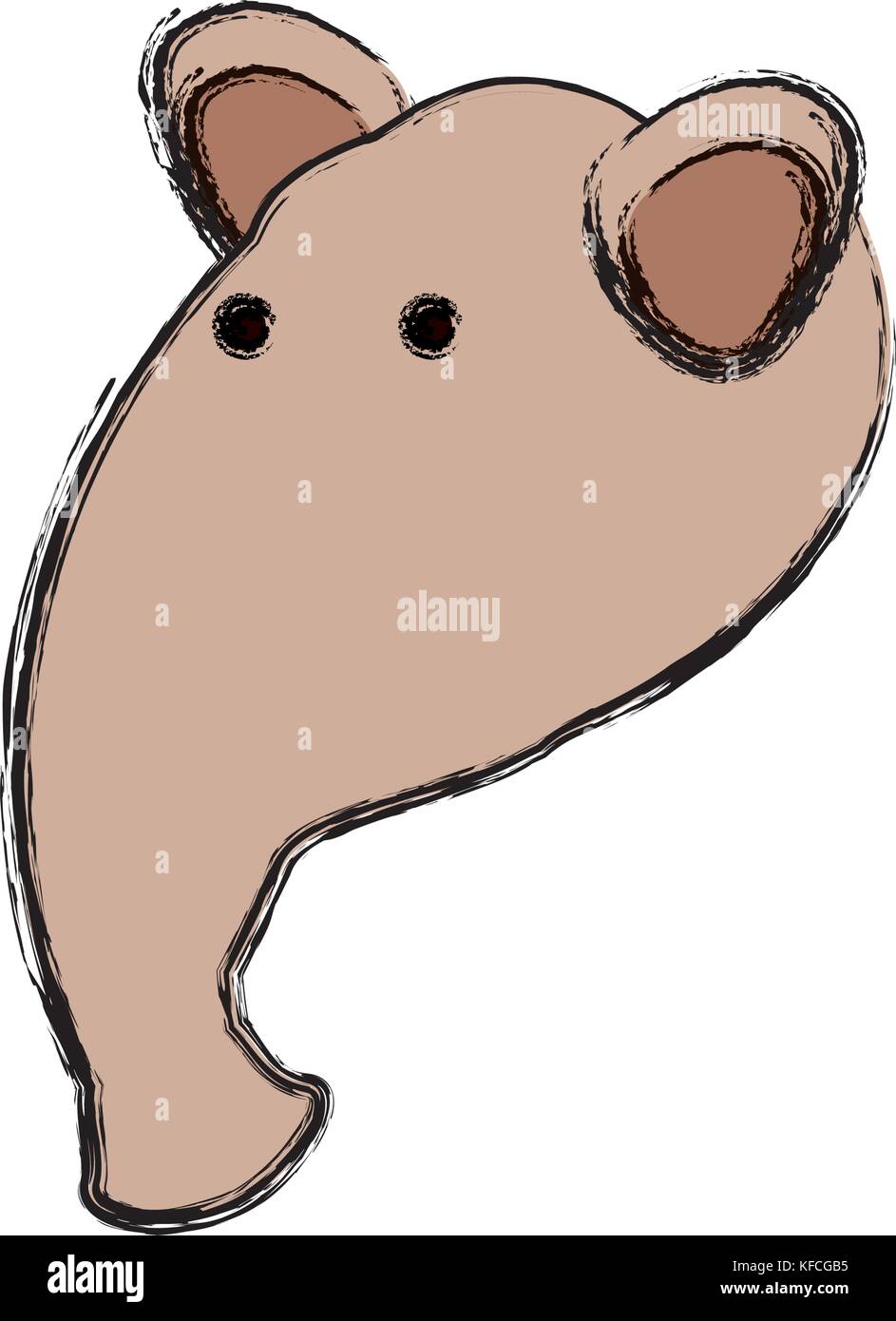 Icono de oso hormiguero de dibujos animados Imagen Vector de stock - Alamy