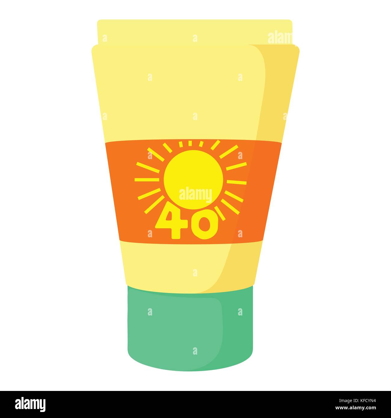 Sunscreen, icono de estilo de dibujos animados Imagen Vector de stock