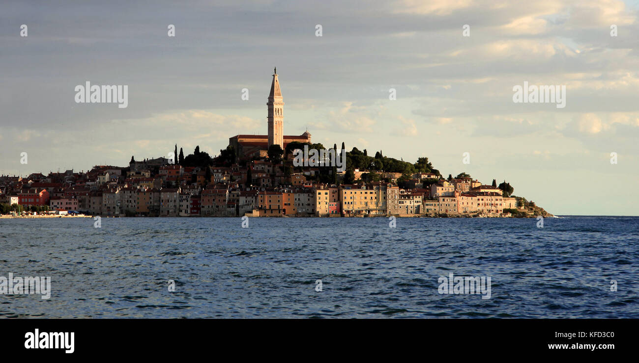 Rovinj, una vieja ciudad pintoresca en Istria Croacia Foto de stock