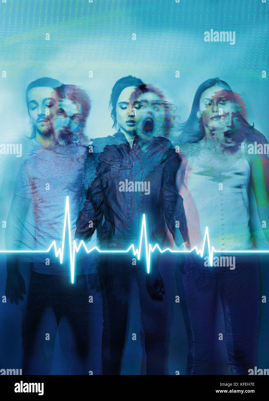 FECHA de lanzamiento: 29 de septiembre de 2017 TÍTULO: Flatliners. Estudio: Columbia Pictures. Director: Niels Arden Oplev. Argumento: Cinco estudiantes de medicina, obsesionados por lo que está más allá de los confines de la vida, se embarcan en un experimento audaz: Al detener sus corazones durante períodos cortos, cada uno desencadena una experiencia cercana a la muerte - dándoles un relato de primera mano de la vida posterior. Protagonizada Por: Póster (Crédito: © Columbia Pictures/Entertainment Pictures) Foto de stock