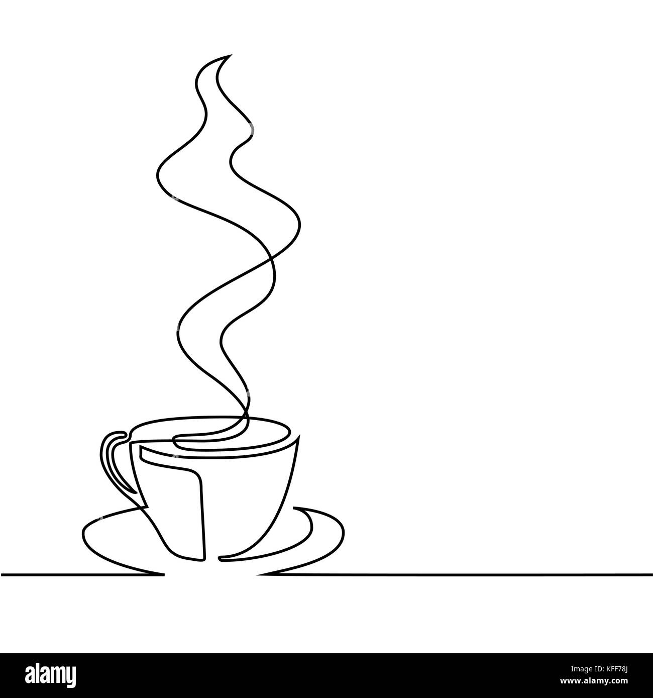 Taza de café con granos de café dibujo Imágenes vectoriales de stock - Alamy