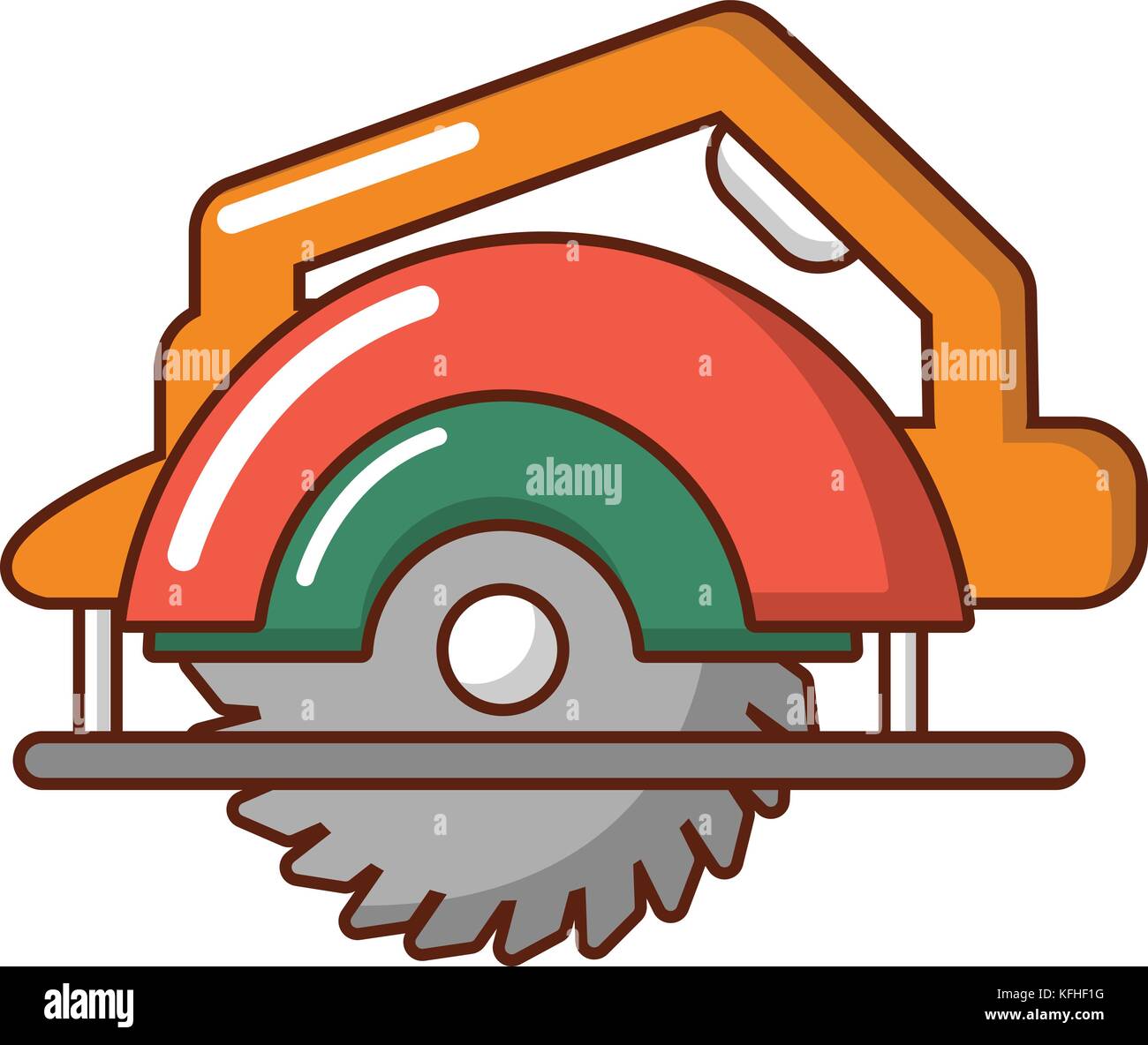 Sierra circular, el icono de estilo de dibujos animados Imagen Vector de  stock - Alamy