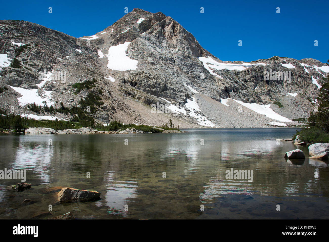 Lago piute, sierra oriental, California Foto de stock