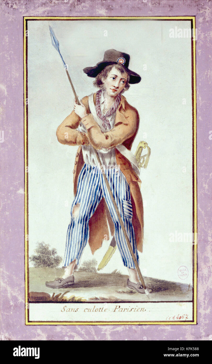 Anónimo, siglo xviii sans culotte parisina con pike 1789 - Museo Carnavalet, París Foto de stock