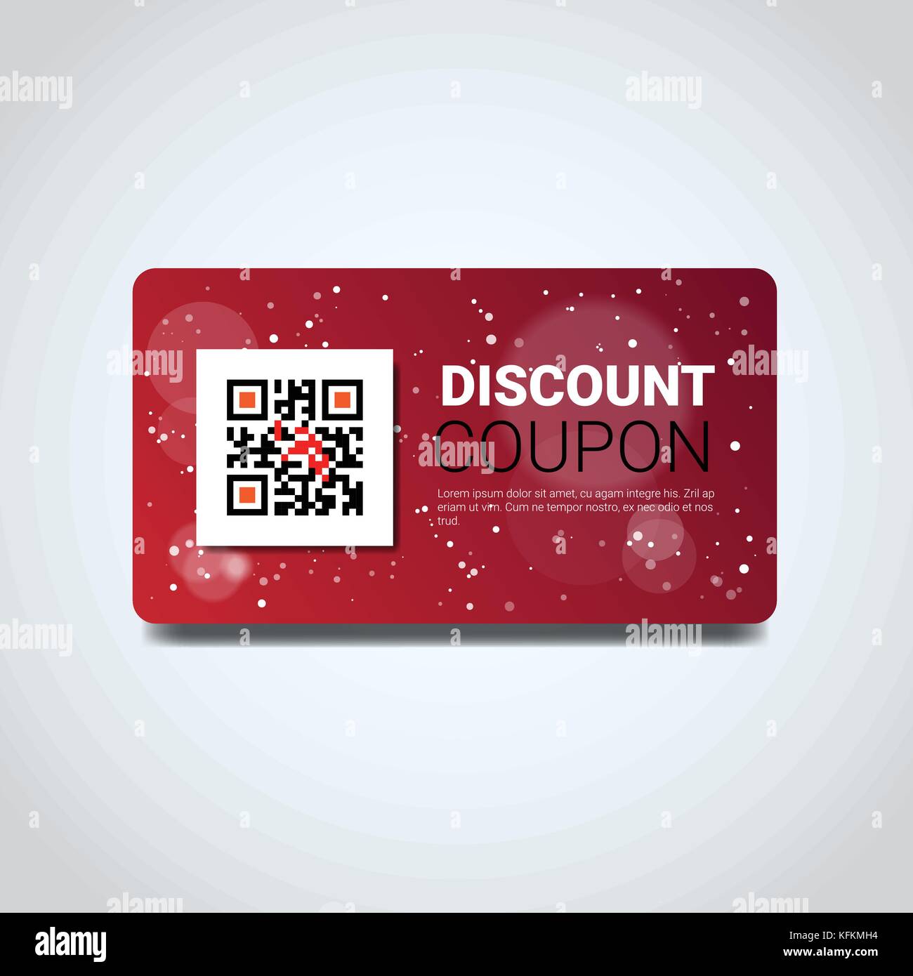 Diseño de cupones de descuento vale con código QR para presentar en