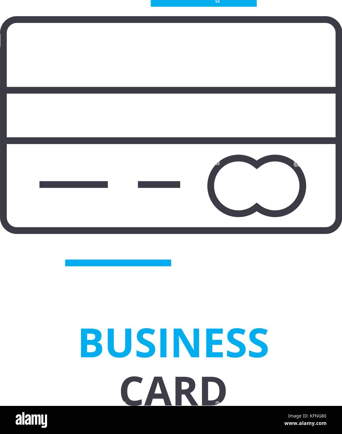 Concepto de tarjeta de negocios , Contorno icono, signo lineal, línea delgada pictograma, logo, imagen plana, vector Ilustración del Vector