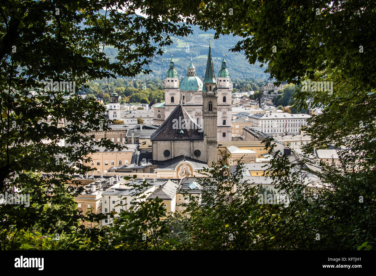 La ciudad vieja de Salzburgo, Austria Foto de stock
