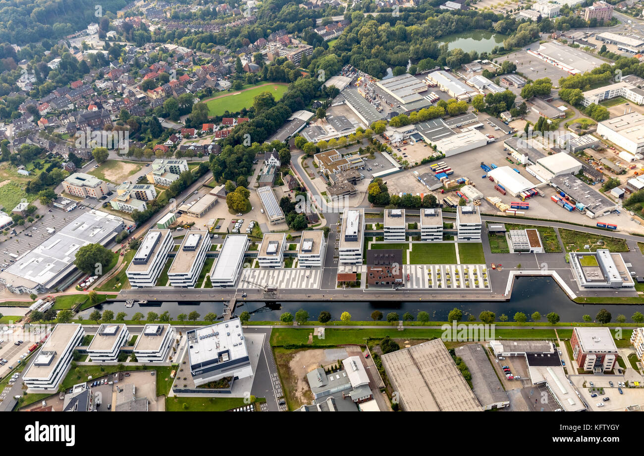 Hochschule Rhein-Waal am Spoykanal, Universität, Kleve, Niederrhein, Renania del Norte Westfalia, Alemania Foto de stock