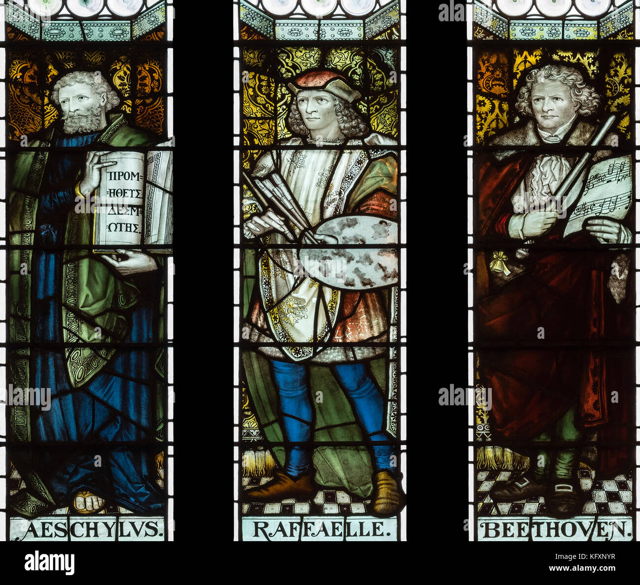 Aclamadas personalidades del mundo del arte se celebra en la Biblioteca John Rylands, Manchester, Reino Unido Foto de stock