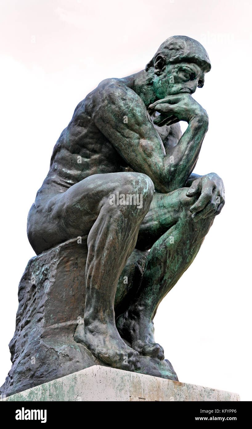 El pensador 1903 Bronce ; W. H. 180 cm 98 cm 145 cm ; D. François Auguste  René Rodin 1840 -1917 ( conocido como Auguste Rodin ) fue un escultor  francés, París,