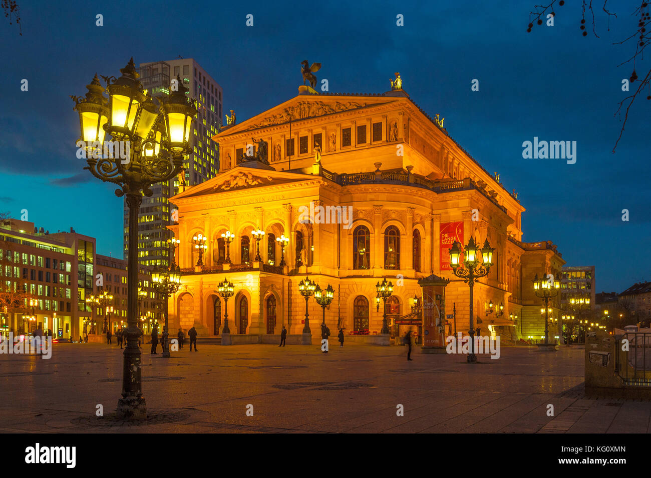 Frankfurt am Main, Hessen, Alemania : Alte Oper Foto de stock
