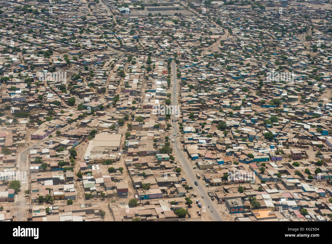 Aérea de Djibouti en el Cuerno de África, África Foto de stock